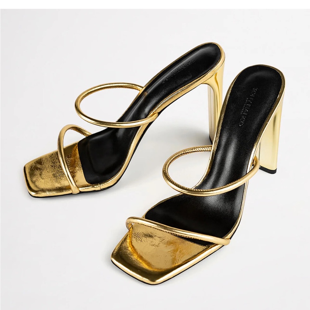 Tony bianco gold heels